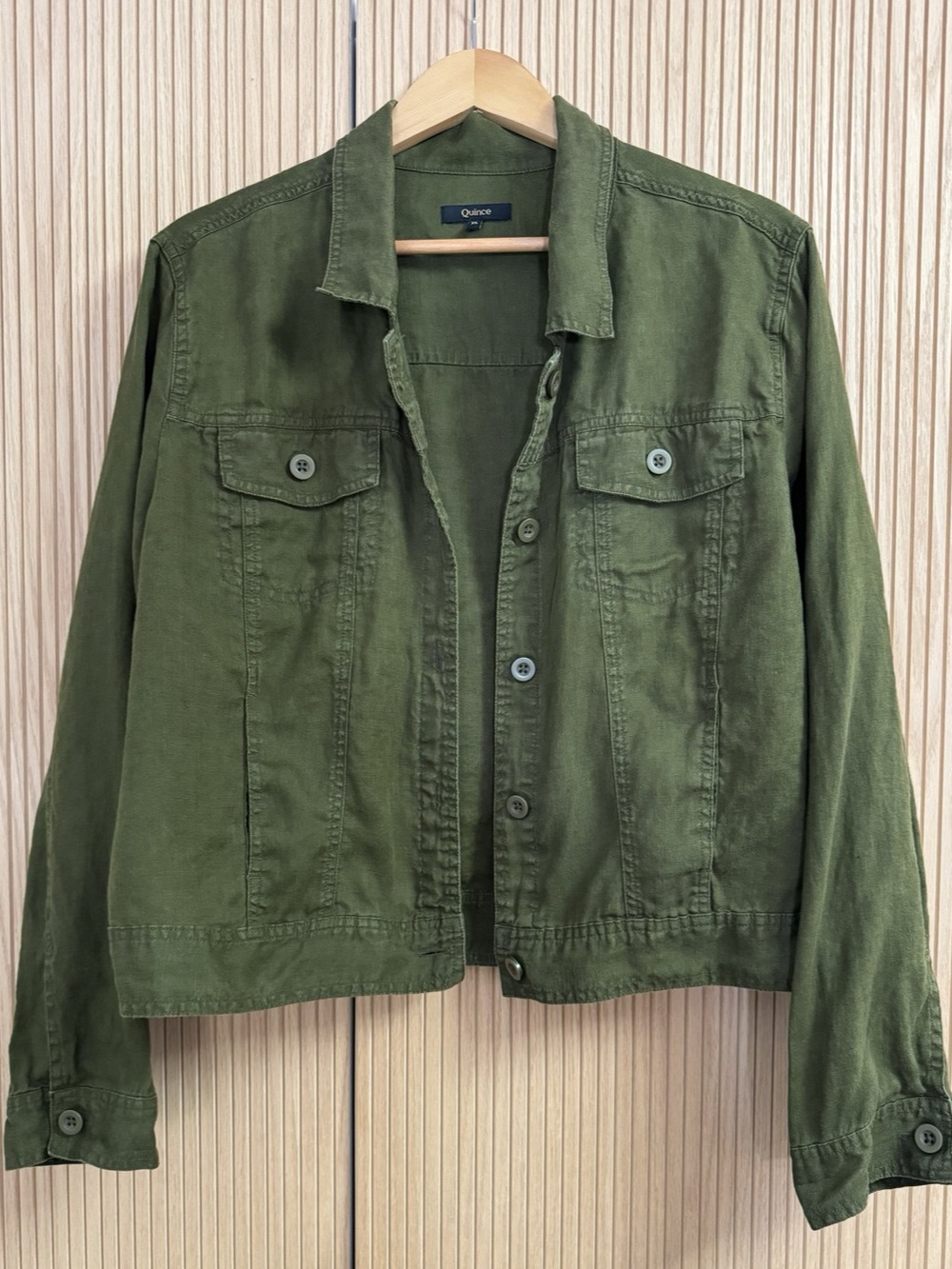 100% European Linen Jacket XL Martini Olive